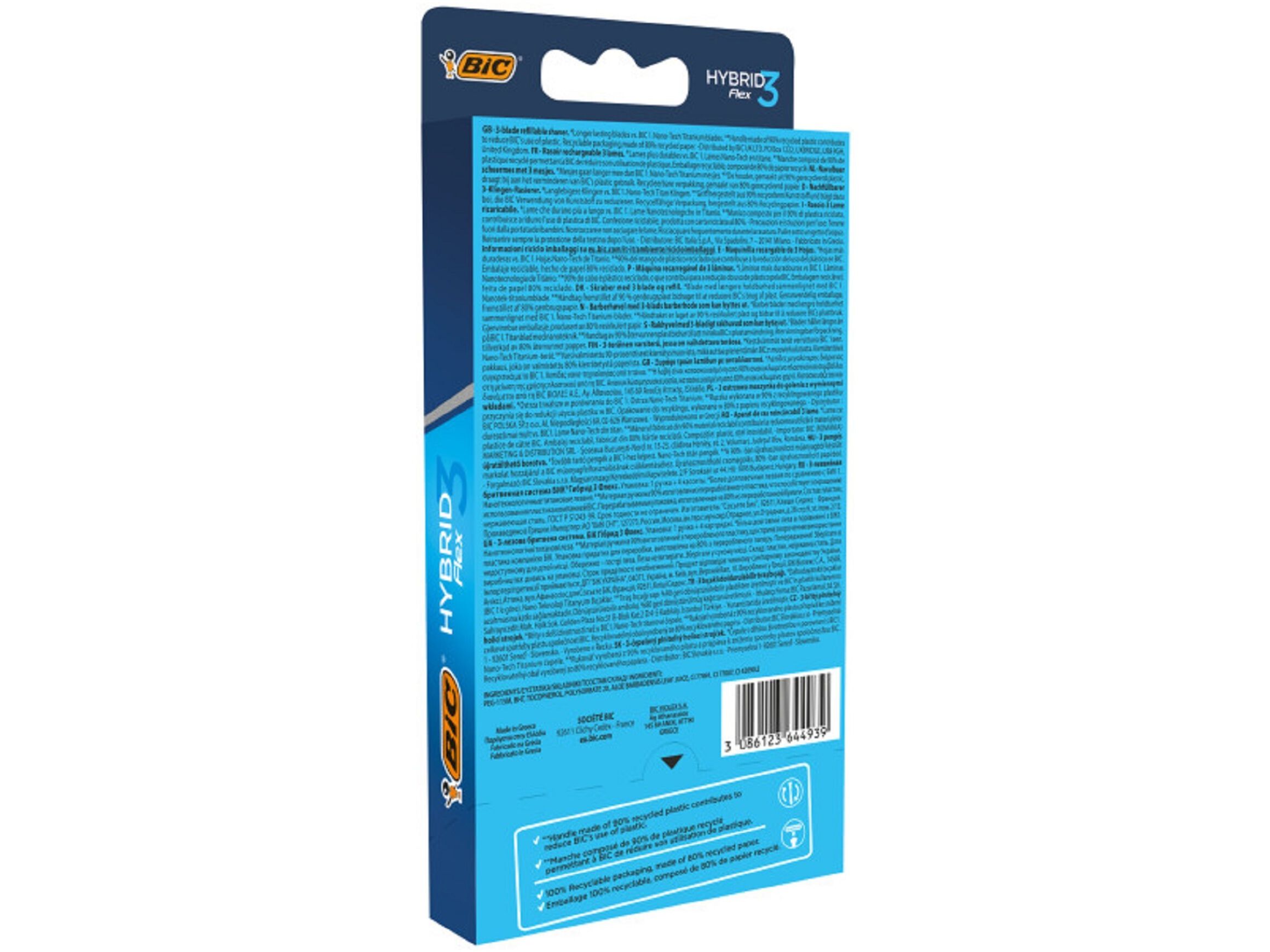 M&Aacute;QUINA BARBEAR BIC HYBRID 3 FLEX + 4 RECARGAS image number 1