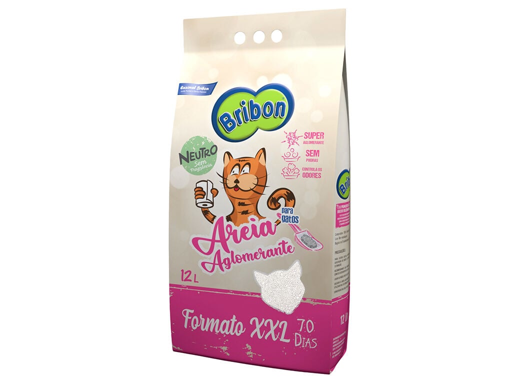 AREIA AGLOMERANTE GATO BRIBON NEUTRO 12L image number 1