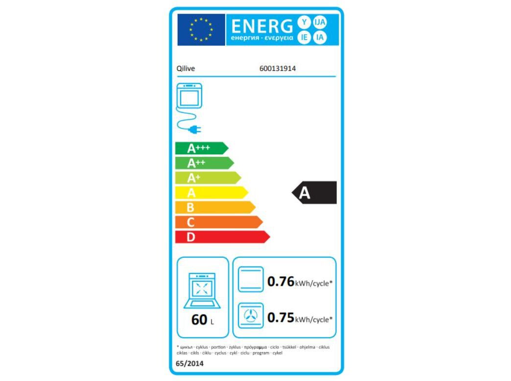 FORNO MULTIFUN&Ccedil;&Otilde;ES QILIVE Q.6913 INOX PIROLITICO 60L image number 1