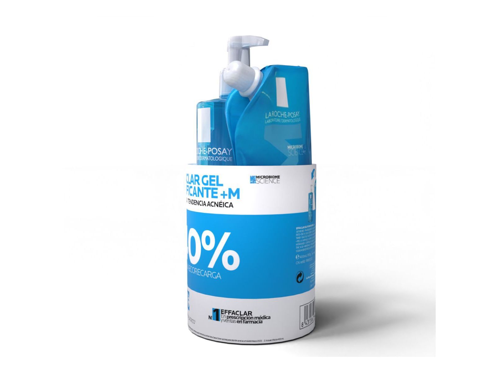 GELMOUSSE LA ROCHE POSAY EFFACLAR 400ML + RECARGA 40% DESCONTO NA RECARGA image number 1