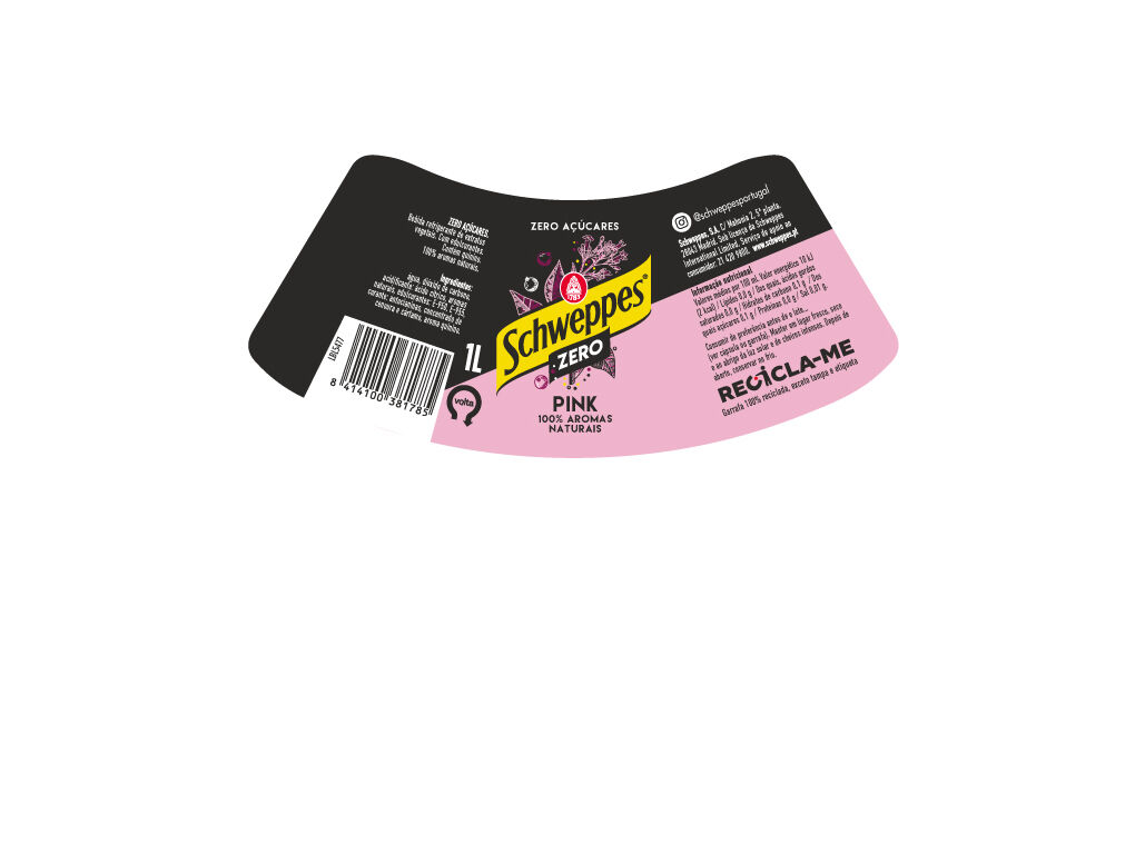 &Aacute;GUA T&Oacute;NICA SCHWEPPES PINK ZERO 1L (SDR) image number 1