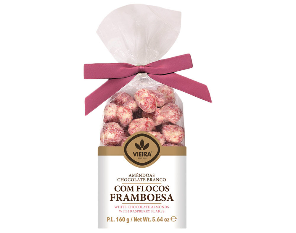 AM&Ecirc;NDOA VIEIRA DE CASTRO PREMIUM CHOCOLATE BRANCO COM FRAMBOESA 160G