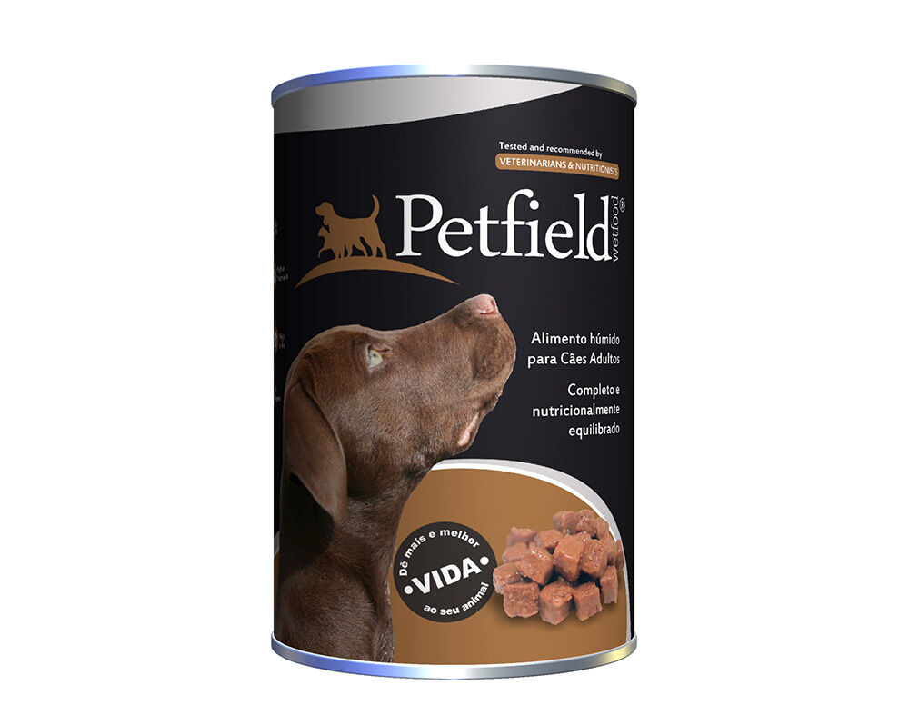 COMIDA H&Uacute;MIDA PARA C&Atilde;O PETFIELD COM CARNE DE VACA 410G image number 0