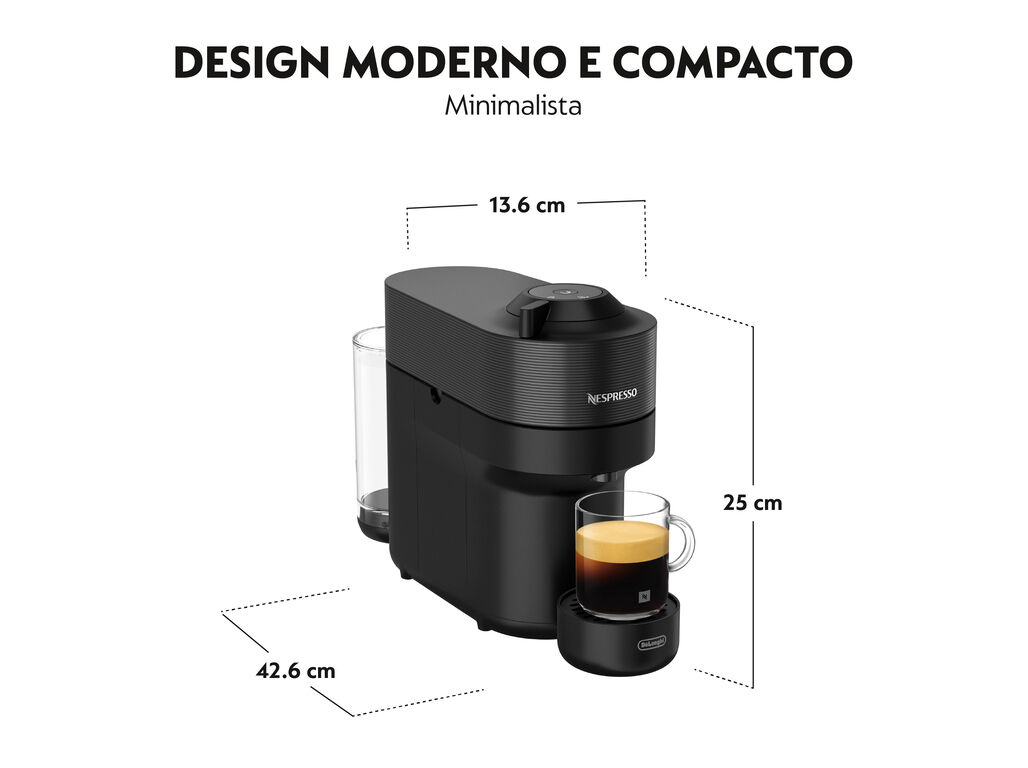 M&Aacute;QUINA DE CAF&Eacute; NESPRESSO DE'LONGHI VERTUO POP ENV90.B PRETA 0.6L 1260W image number 4
