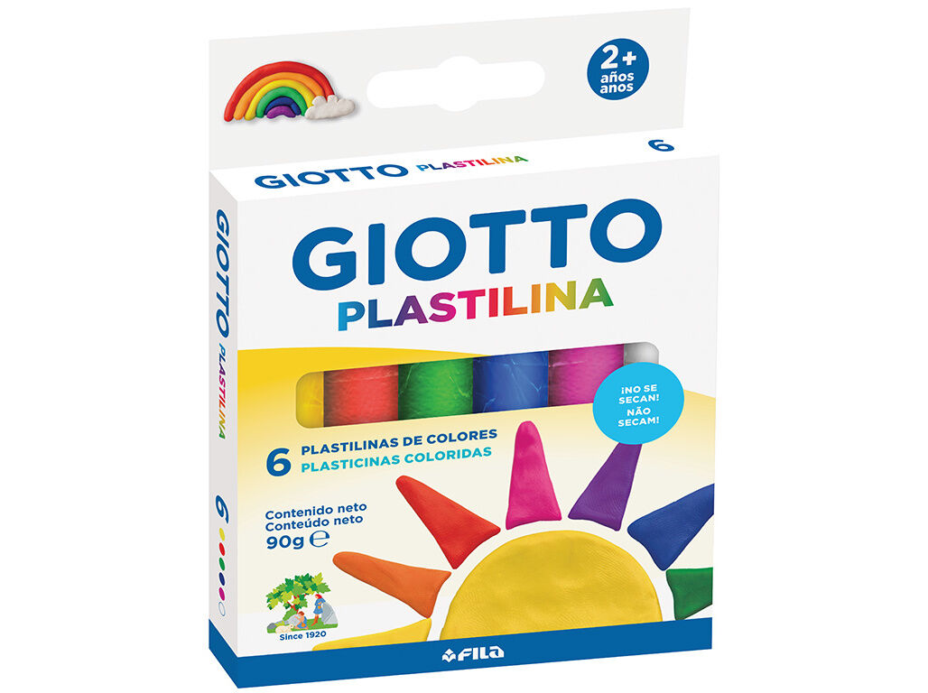 CAIXA COM 6 BARRAS DE PLASTICINA GIOTTO COR CLASSIC image number 0