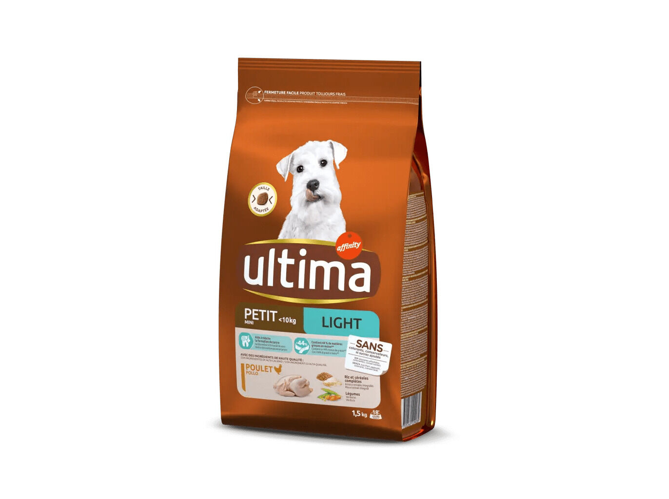 RA&Ccedil;&Atilde;O PARA C&Atilde;O ULTIMA MINI LIGHT COM FRANGO 1.5KG image number 0