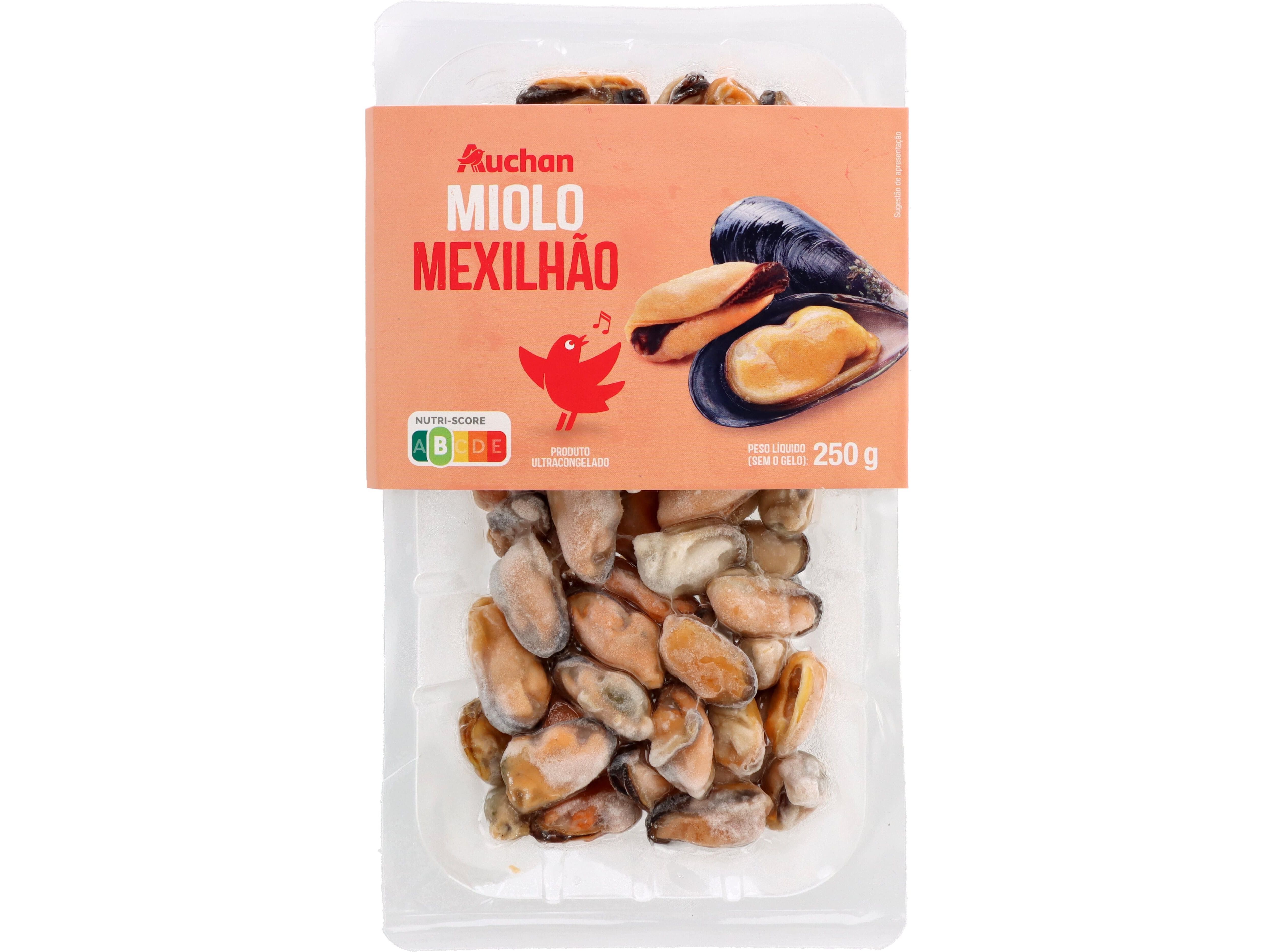 MIOLO MEXILH&Atilde;O AUCHAN ULTRACONGELADO 250G