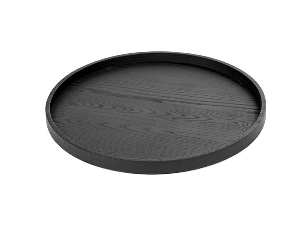 BANDEJA MADEIRA ACTUEL PRETO &Oslash;35X2.9CM