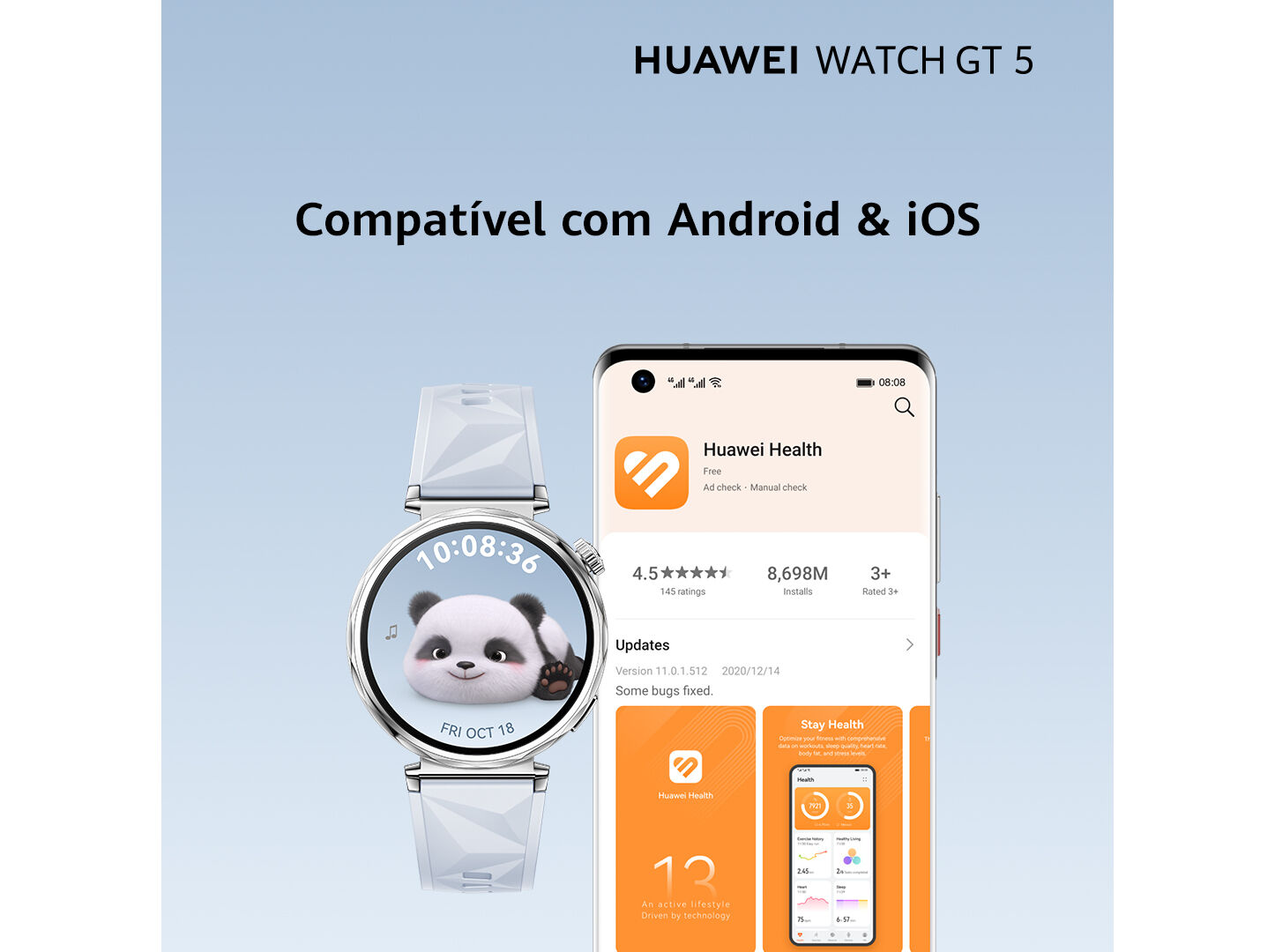 SMARTWATCH HUAWEI GOLD GT5 41MM image number 8