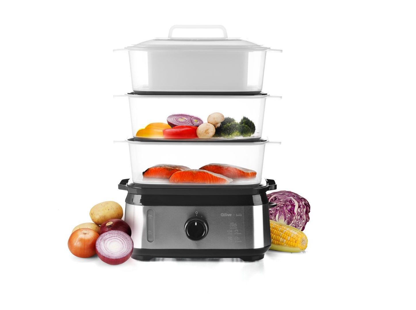 PANELA DE COZEDURA A VAPOR QILIVE Q.5756 STEAM COOK 3L image number 0