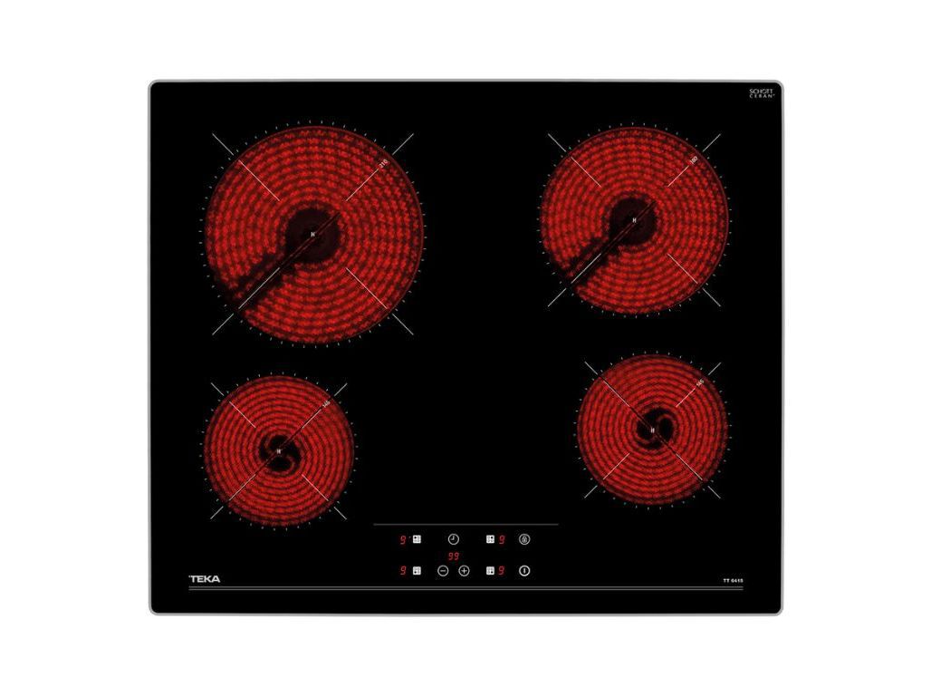 PLACA VITROCER&Acirc;MICA TEKA TB PRO 6415 PRETO 4 ZONAS 60 CM