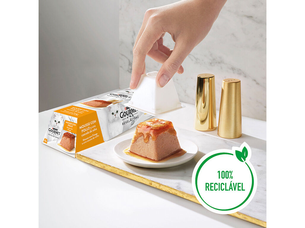 COMIDA H&Uacute;MIDA PARA GATO GOURMET REVELATIONS PEIXE 4X57G image number 4