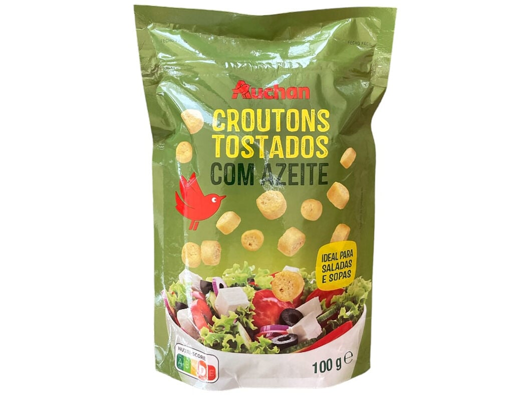 CROUTONS AUCHAN COM AZEITE E SAL 100G image number 0