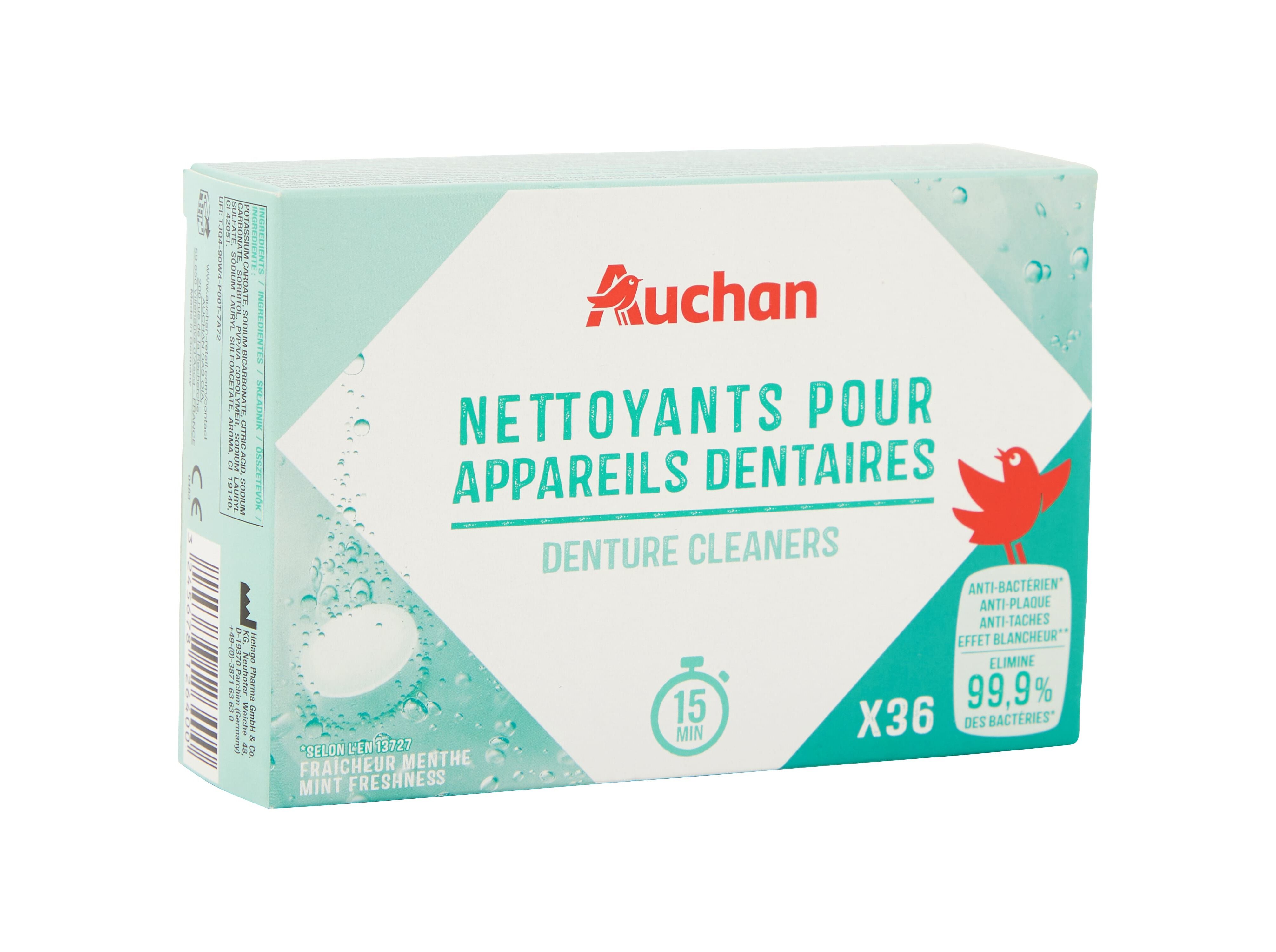 PASTILHAS AUCHAN PR&Oacute;TESES DENT&Aacute;RIA ANTIBACT&Eacute;RIAS 36UN image number 1