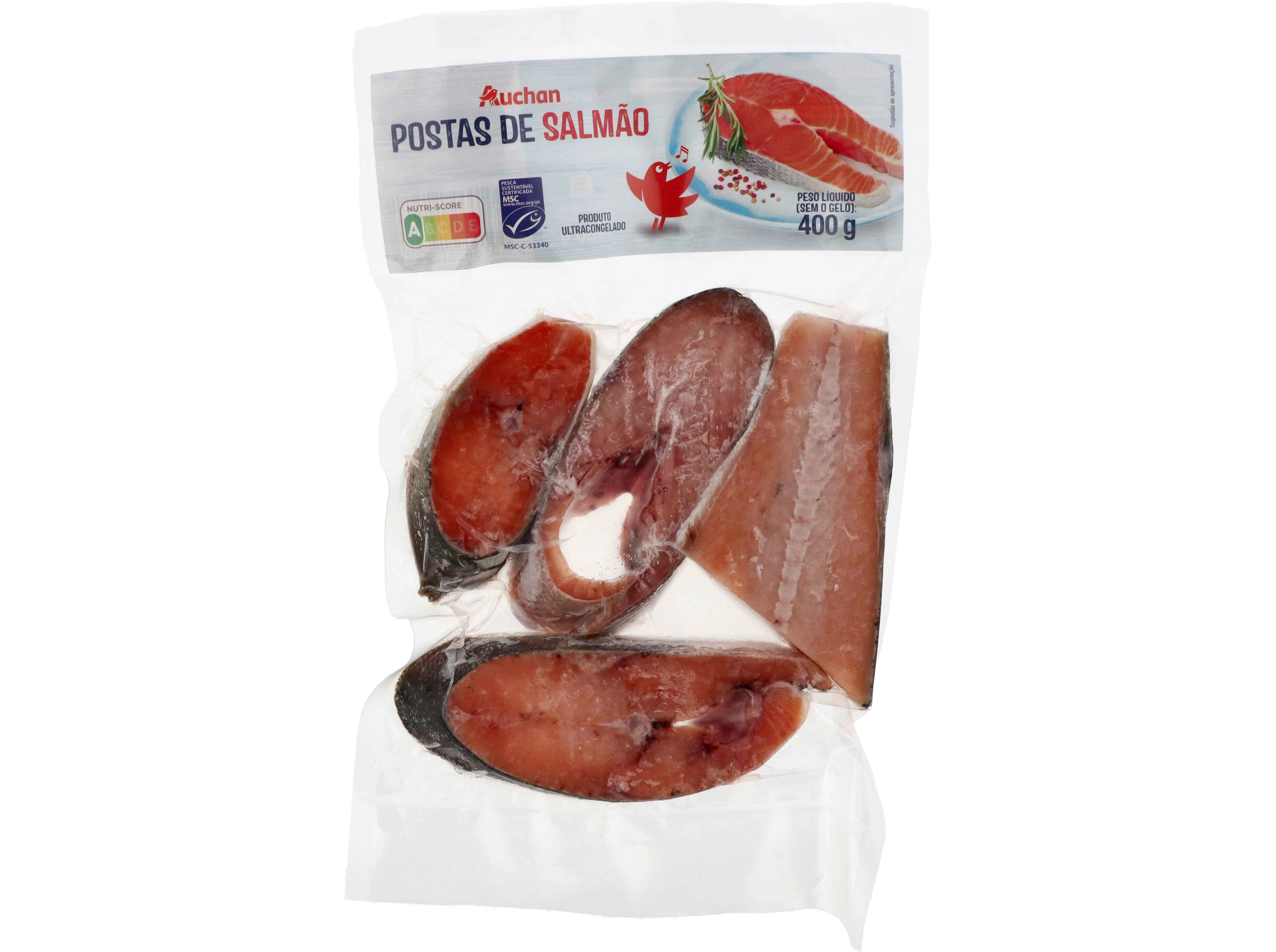POSTA DE SALM&Atilde;O AUCHAN MSC ULTRACONGELADO 400G image number 0