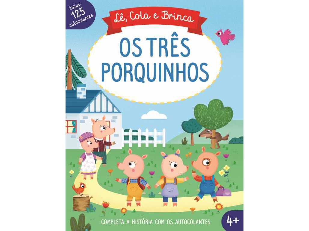 LIVRO L&Ecirc; COLA E BRINCA: OS TR&Ecirc;S PORQUINHOS image number 0