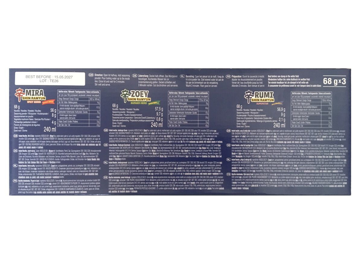 NOODLES NONGSHIM K-POP DEMON HUNTERS 204G (3UN) image number 1