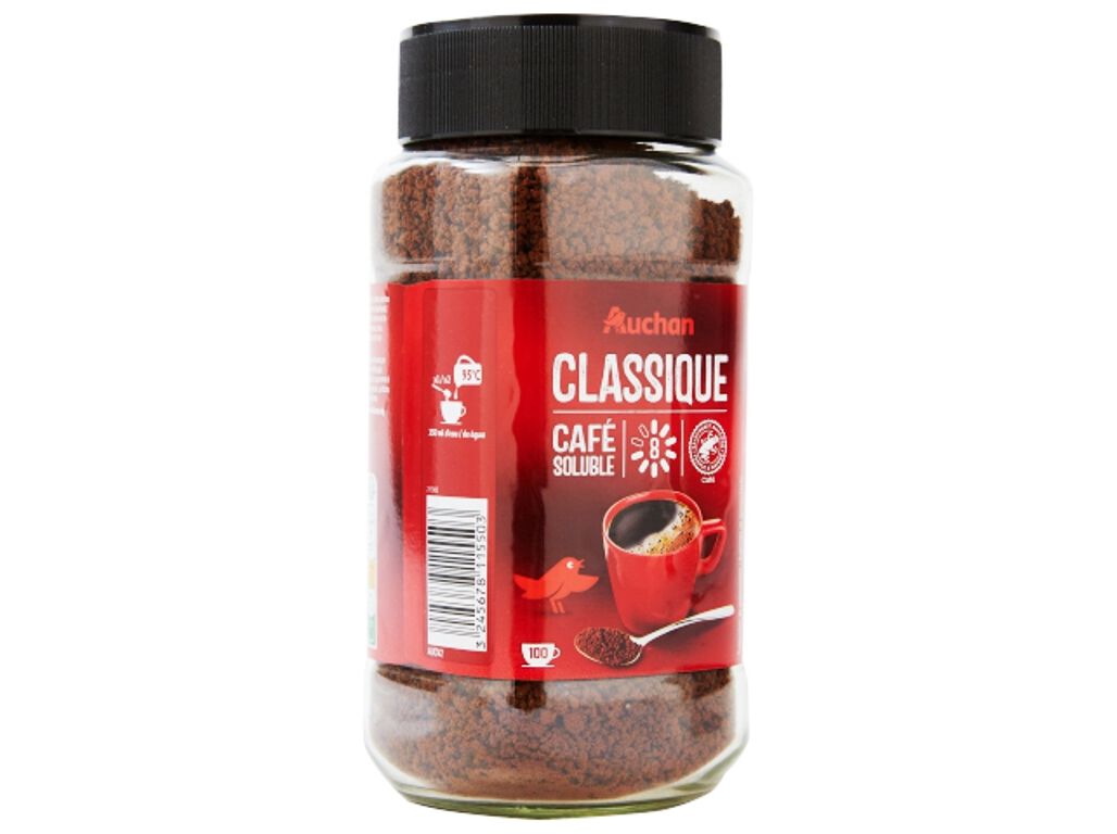 CAF&Eacute; AUCHAN SOL&Uacute;VEL CL&Aacute;SSICO INTENSIDADE 8 200G