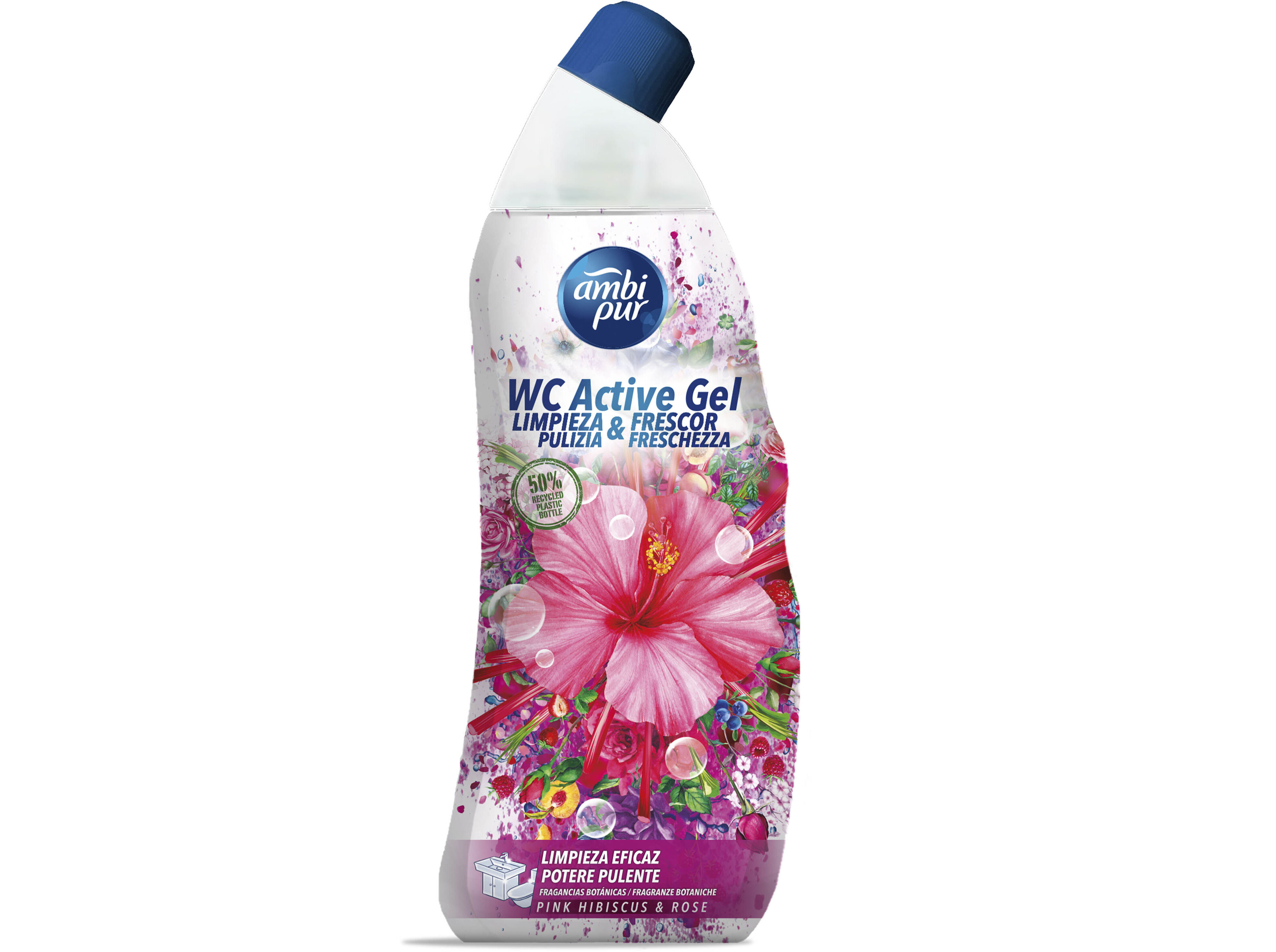 GEL SANIT&Aacute;RIO AMBIPUR PINK HIBISC & ROSE 750ML