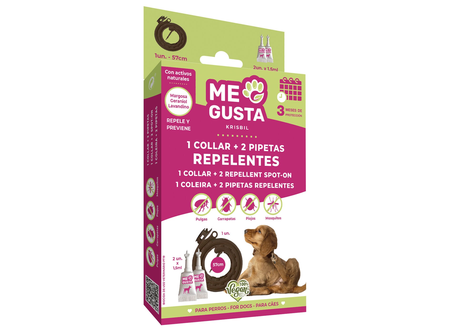PACK REPELENTE ME GUSTA C&Atilde;O COLEIRA + 2 PIPETAS image number 1