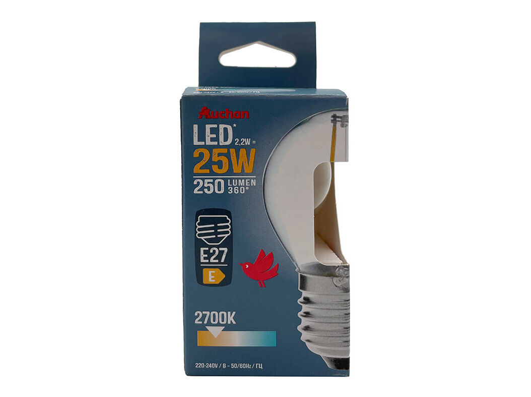 L&Acirc;MPADA LED ESF&Eacute;RICA AUCHAN E27 25W LUZ AMARELA