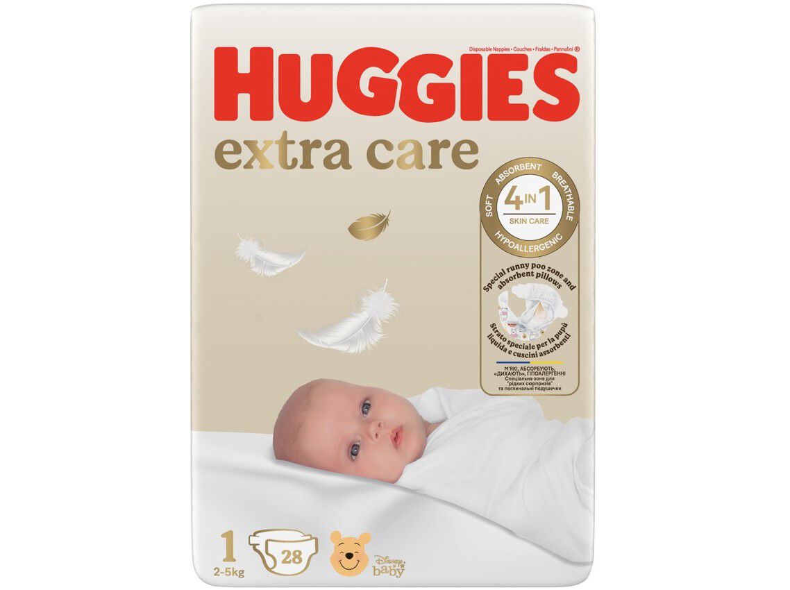 FRALDAS HUGGIES T1 2-5KG 28UN