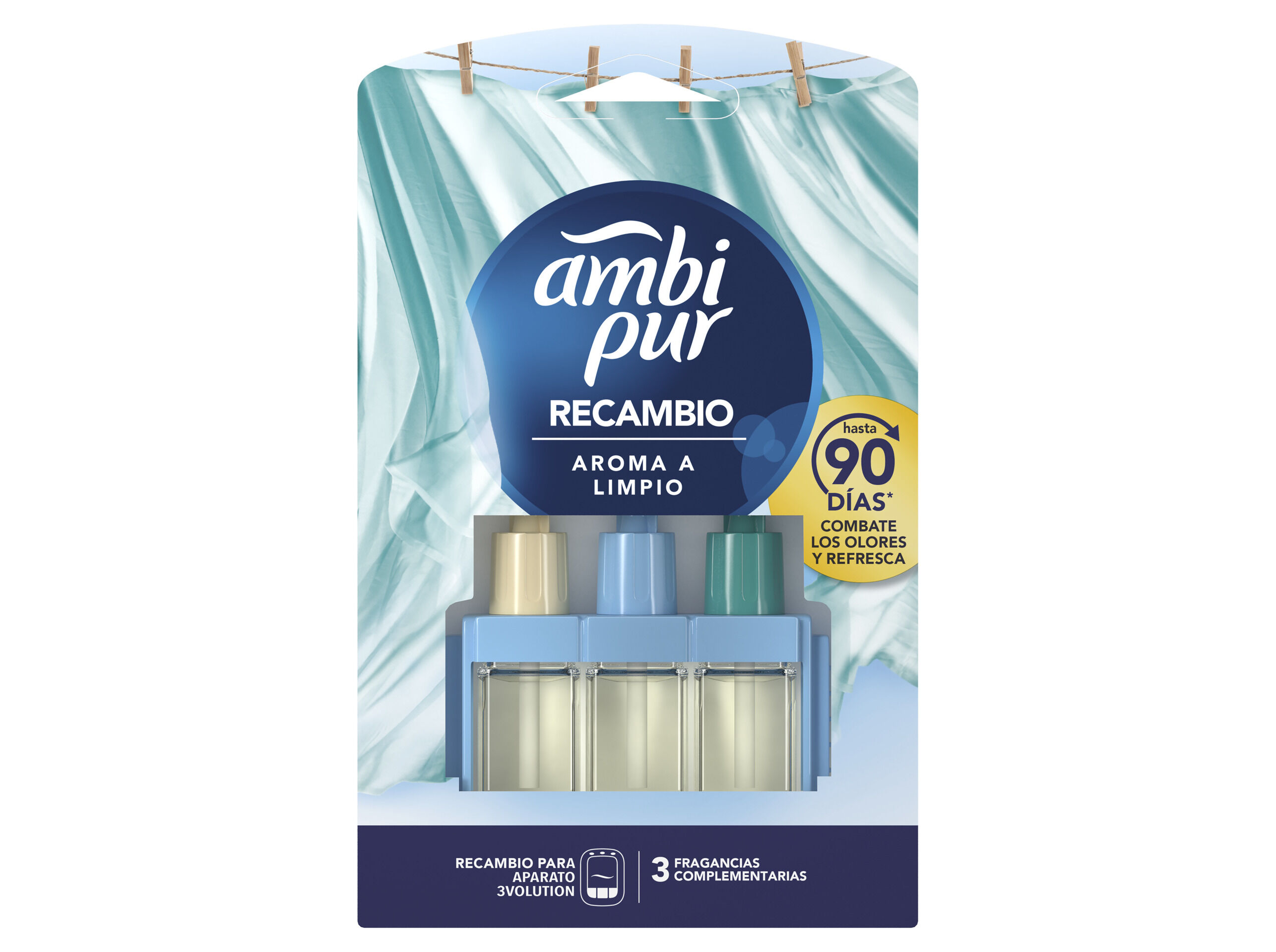 AMBIENTADOR AMBIPUR RECARGA 3VOLUTION LIMPO E FRESCO 20ML image number 0