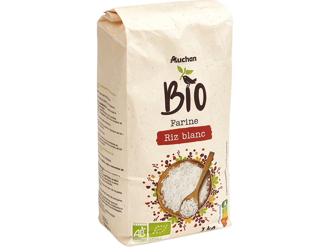 FARINHA AUCHAN BIO ARROZ BRANCO 1 KG image number 0