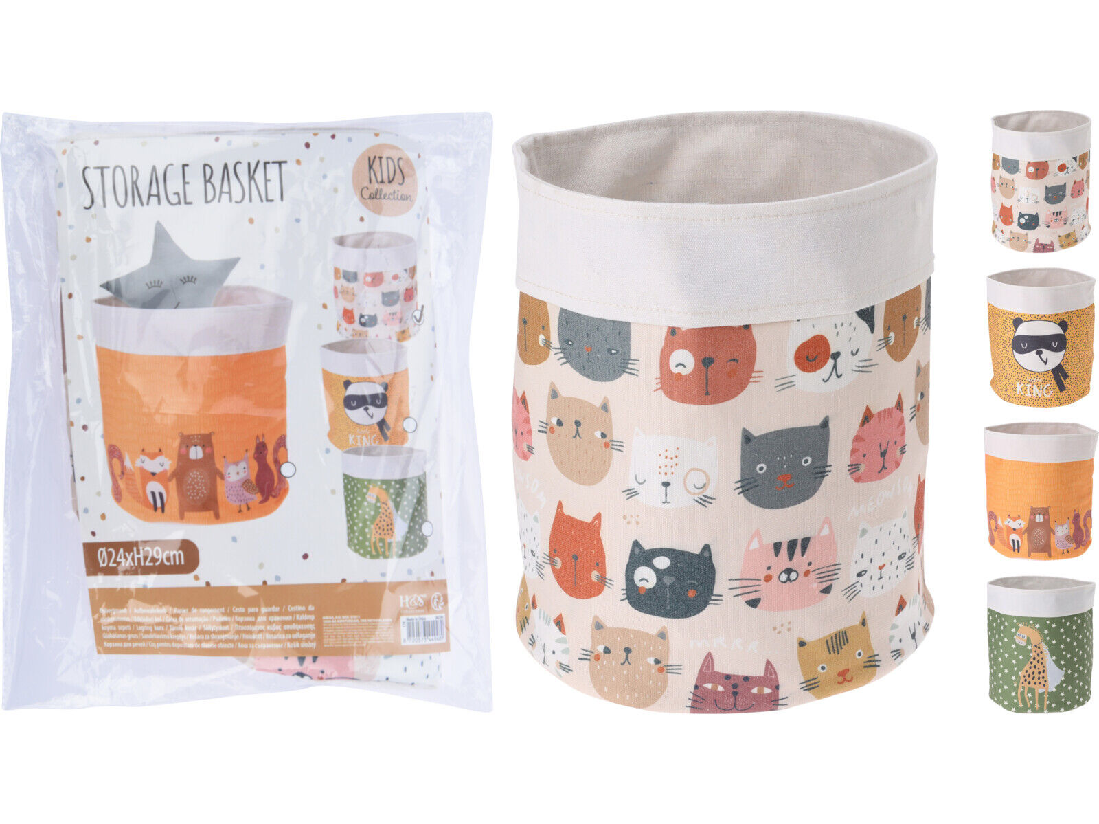 CESTO PARA ARRUMA&Ccedil;&Atilde;O INFANTIL 24X29CM MODELOS SORTIDOS image number 1