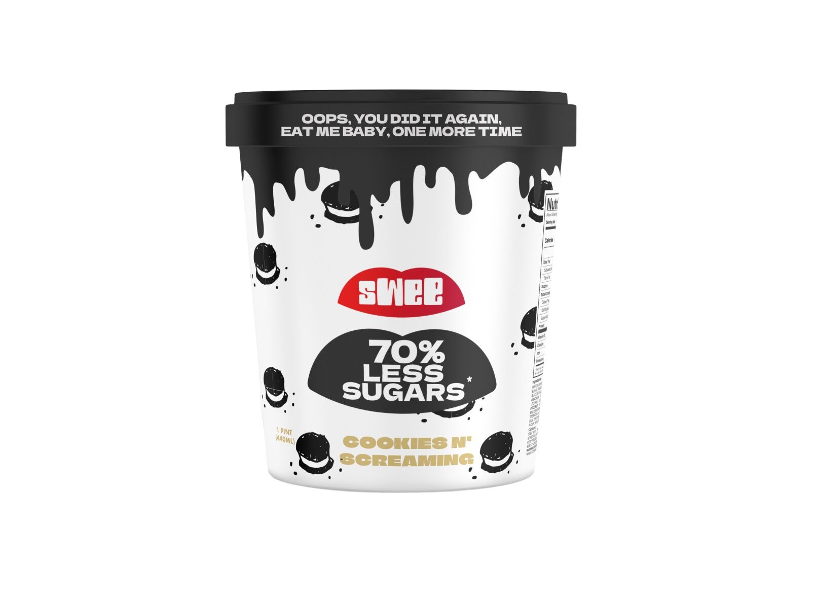 GELADO VEGAN SWEE COOKIES SCREAMING 450ML