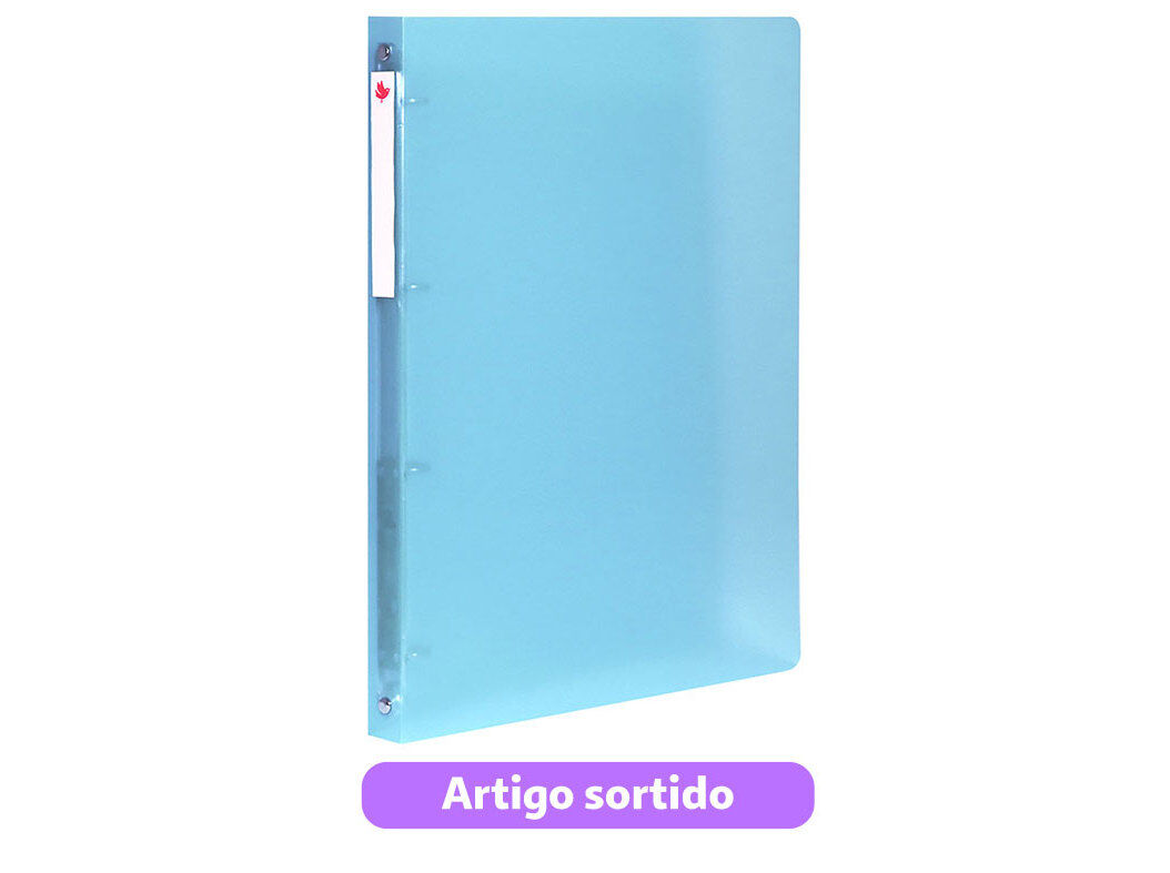 DOSSIER A4 4 ARGOLAS AUCHAN PL&Aacute;STICO 20MM CORES SORTIDAS image number 1