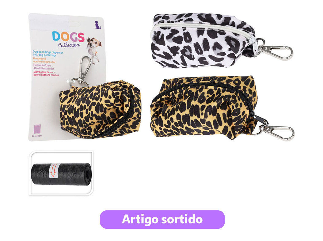 BOLSA PARA SACOS DOGS COLLECTION 9X5X4CM CORES SORTIDAS