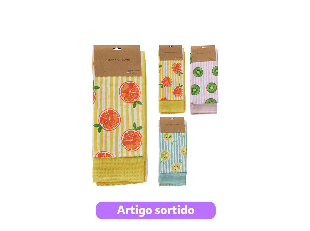 CONJUNTO DE 2 PANOS LOU&Ccedil;A 70X45CM MODELOS SORTIDOS image number 0