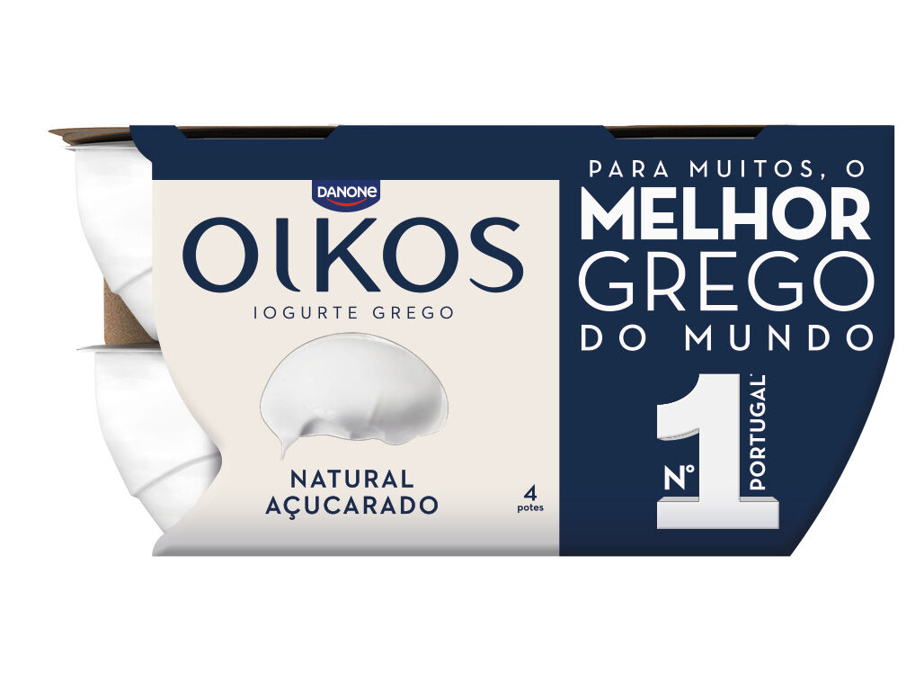 IOGURTE OIKOS DANONE GREGO NATURAL A&Ccedil;&Uacute;CARADO 4X110G