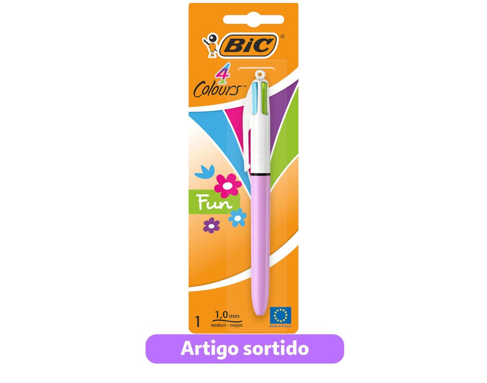ESFEROGR&Aacute;FICA 4 CORES BIC FASHION CORES SORTIDAS