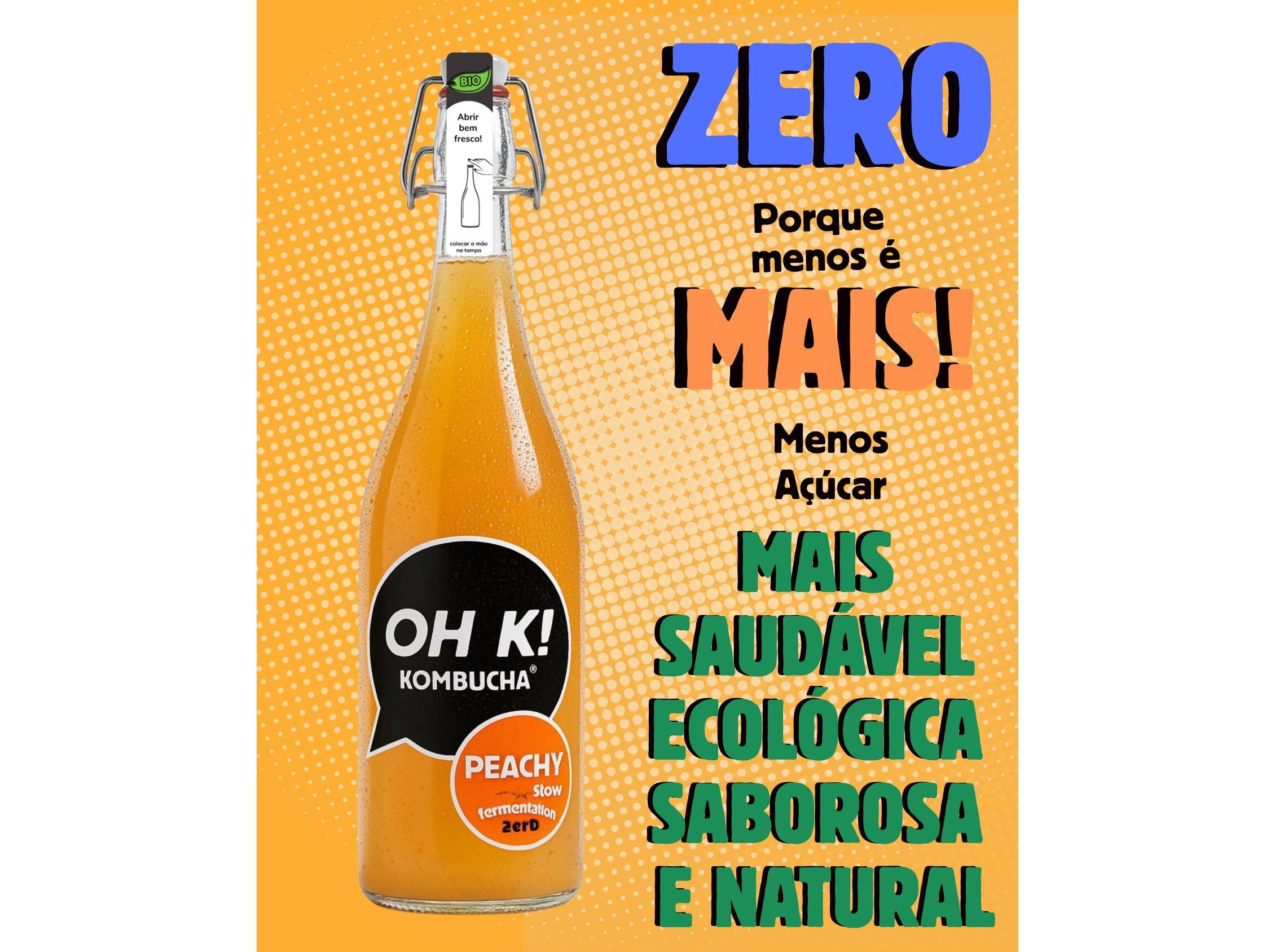 KOMBUCHA BIO OH K! PEACHY 0% A&Ccedil;UCAR 750ML image number 2