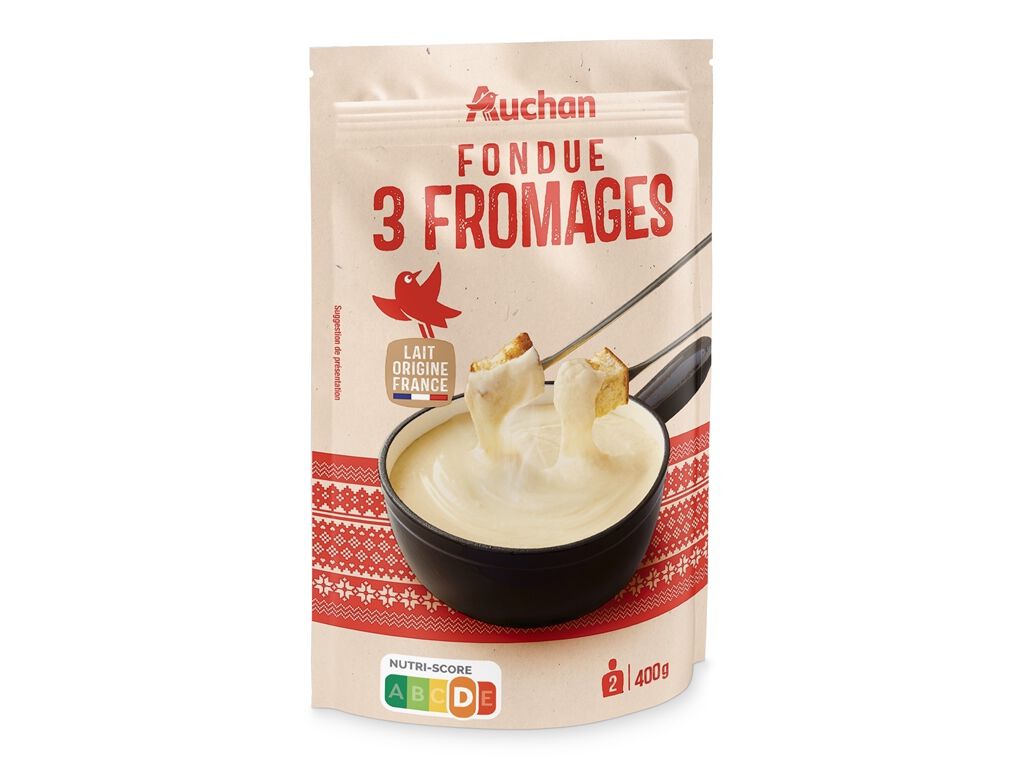 PREPARADO DE 3 QUEIJOS AUCHAN PARA FONDUE 400G