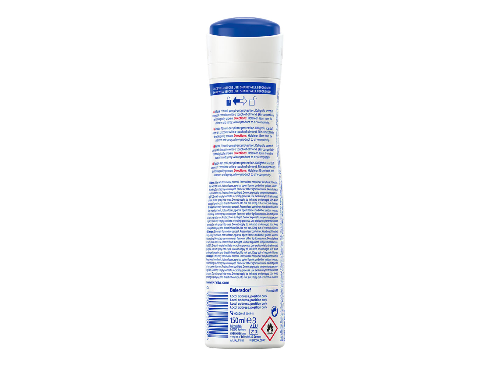 DEO SPRAY NIVEA ED LIMITADA D. CHOCOLATE 150ML image number 3
