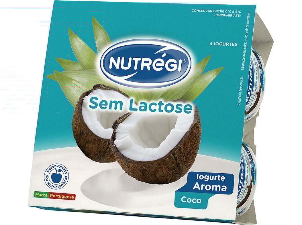 IOGURTE NUTR&Eacute;GI SEM LACTOSE AROMA C&Ocirc;CO 4X120G