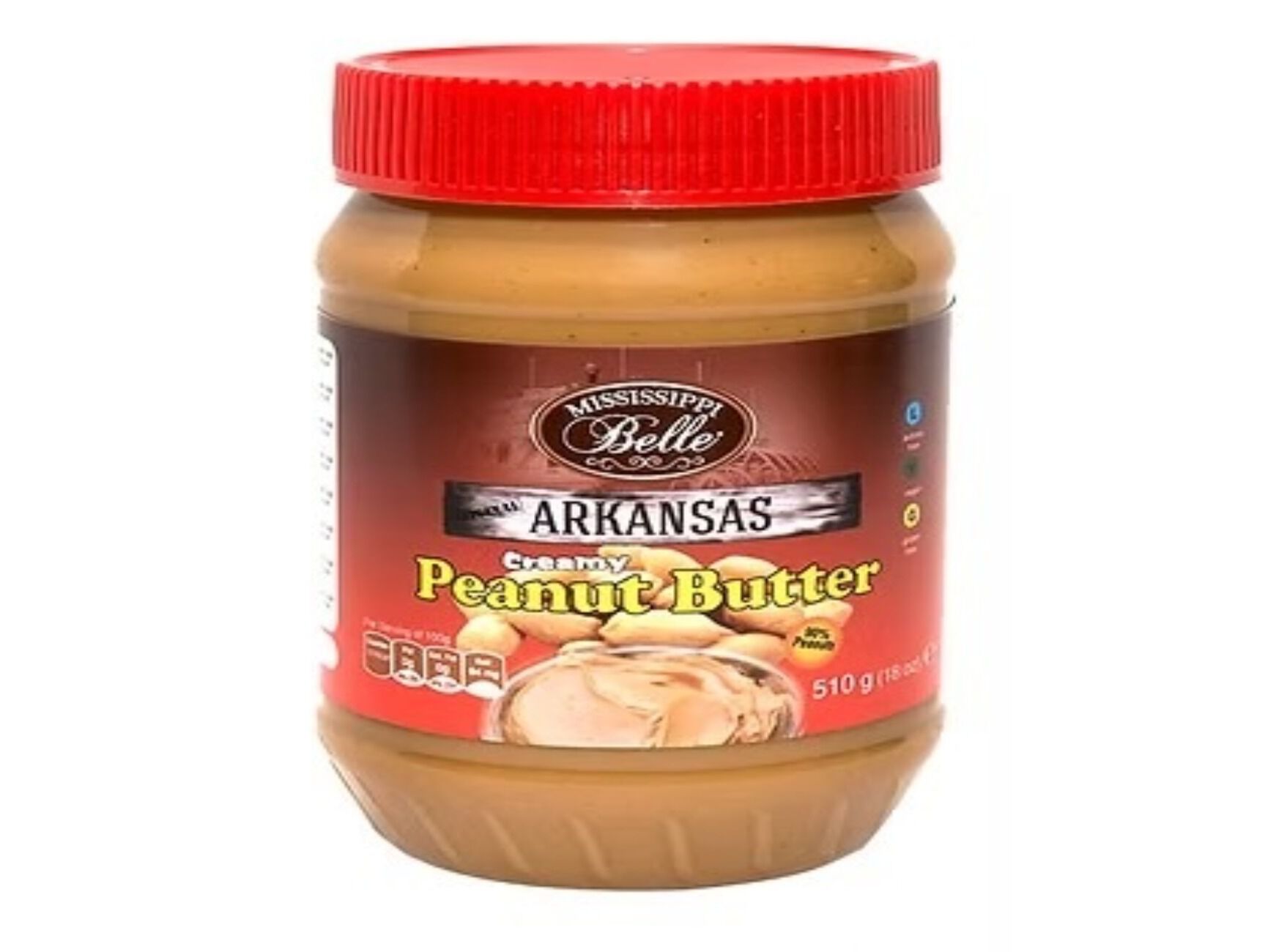 MANTEIGA MISSISSIPPI BELLE DE AMENDOIM CREMOSA 510G