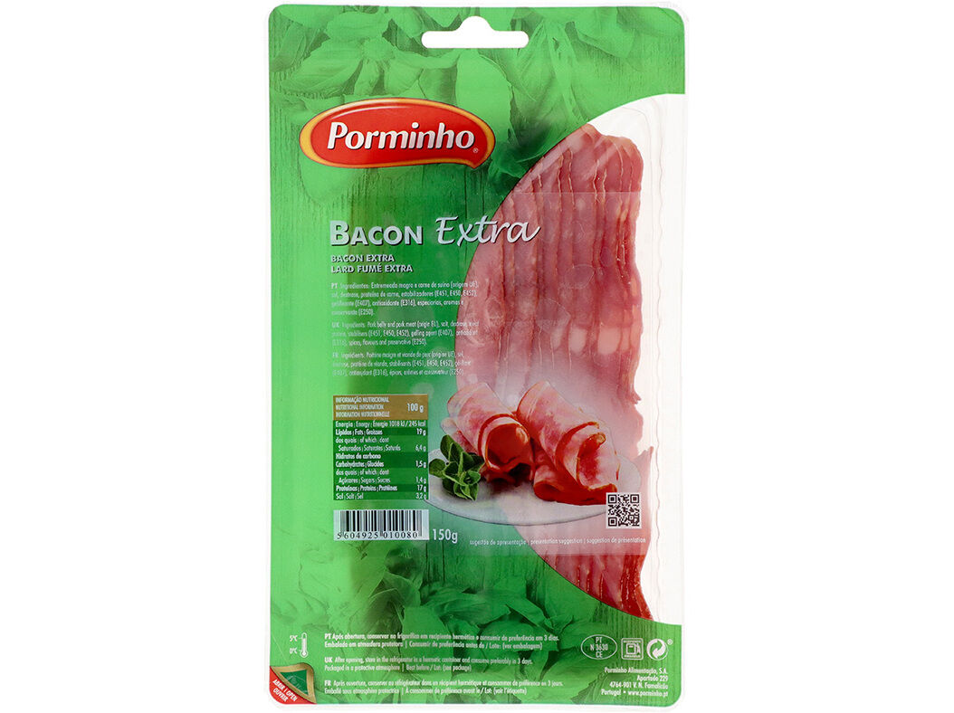 BACON EXTRA PORMINHO FATIADO 150 G image number 0
