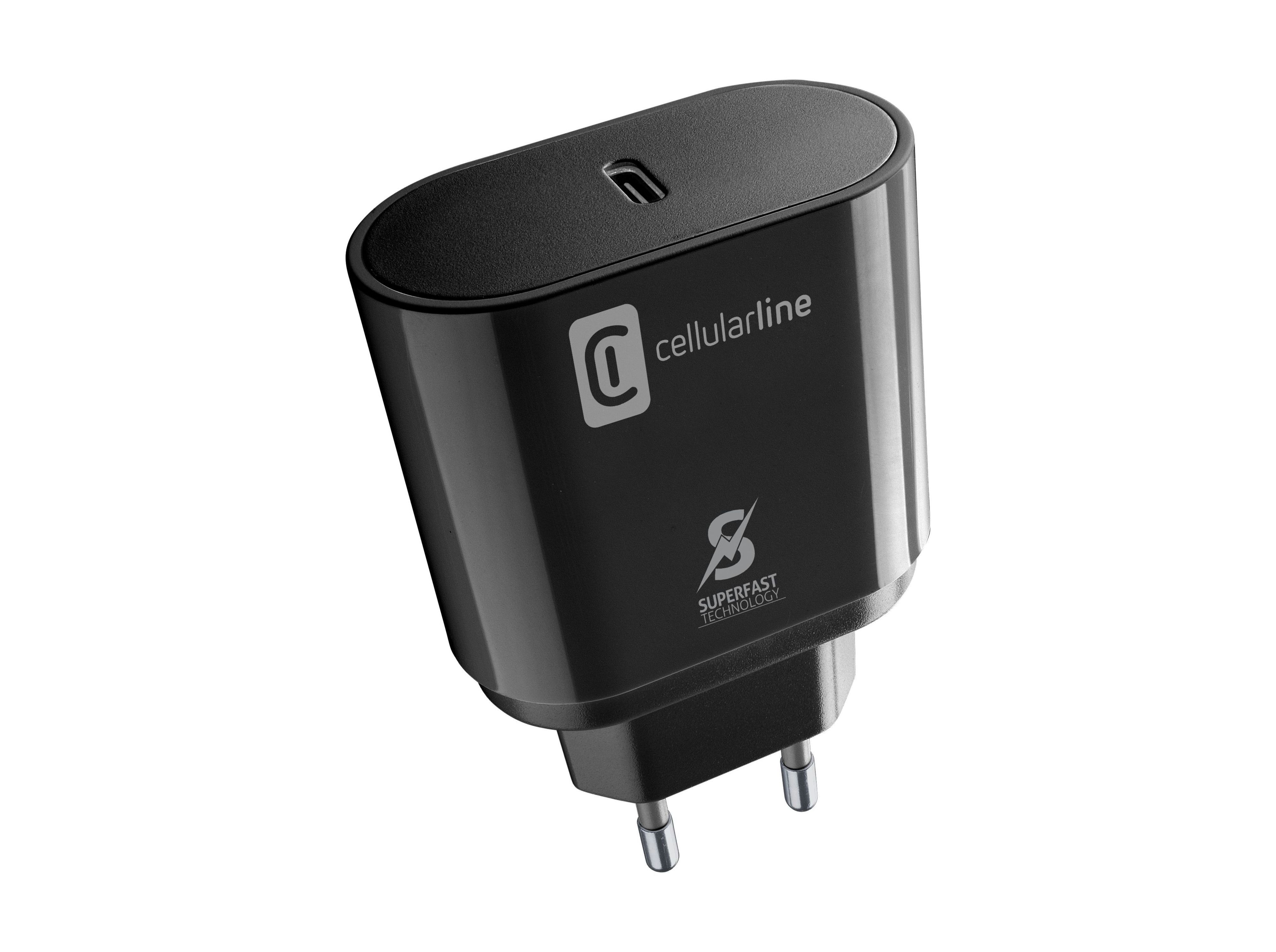 CARREGADOR + CABO CELLULARLINE 25W P/SAMSUNG PRETO USB-TYPE C image number 3