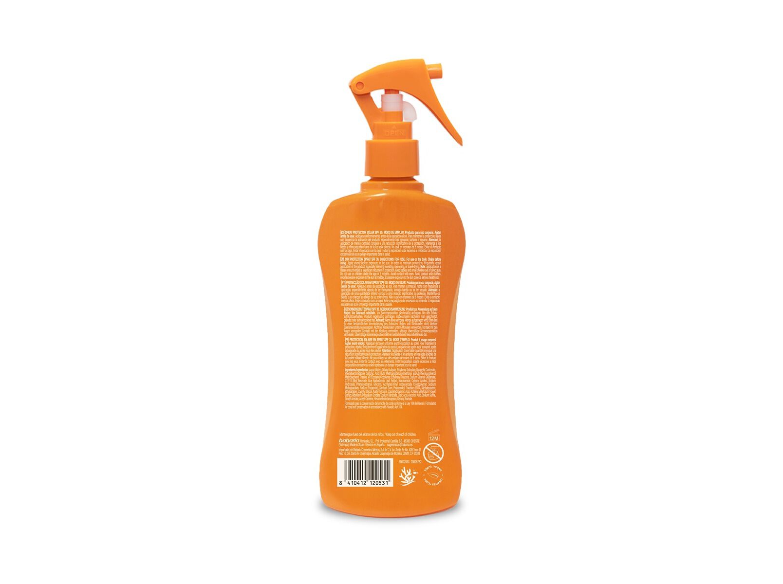 SPRAY PROTE&Ccedil;&Atilde;O SOLAR BABARIA ALOE BRONZE 200ML image number 1