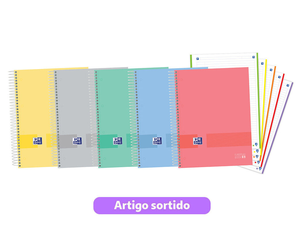 CADERNO ESPIRAL A4 OXFORD &YOU TEND&Ecirc;NCIA PAUTADO 120 FOLHAS CORES SORTIDAS image number 0