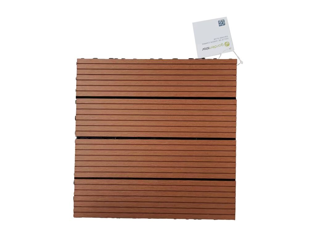 LADRILHO WPC GARDENSTAR ARTIFICIAL CASTANHO 29X29X2CM image number 1