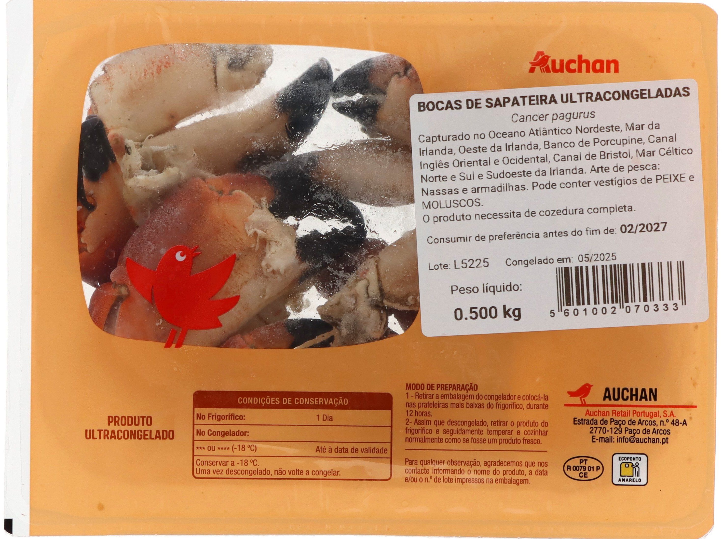 BOCAS DE SAPATEIRA AUCHAN ULTRACONGELADAS 500G