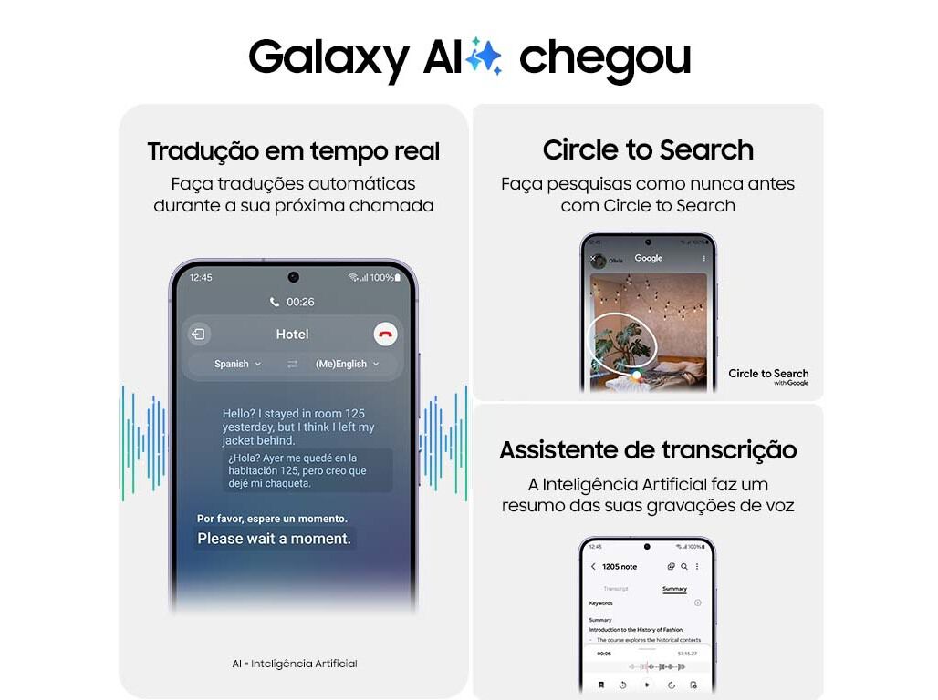 SMARTPHONE SAMSUNG GALAXY S24 8GB 128GB PRETO image number 3