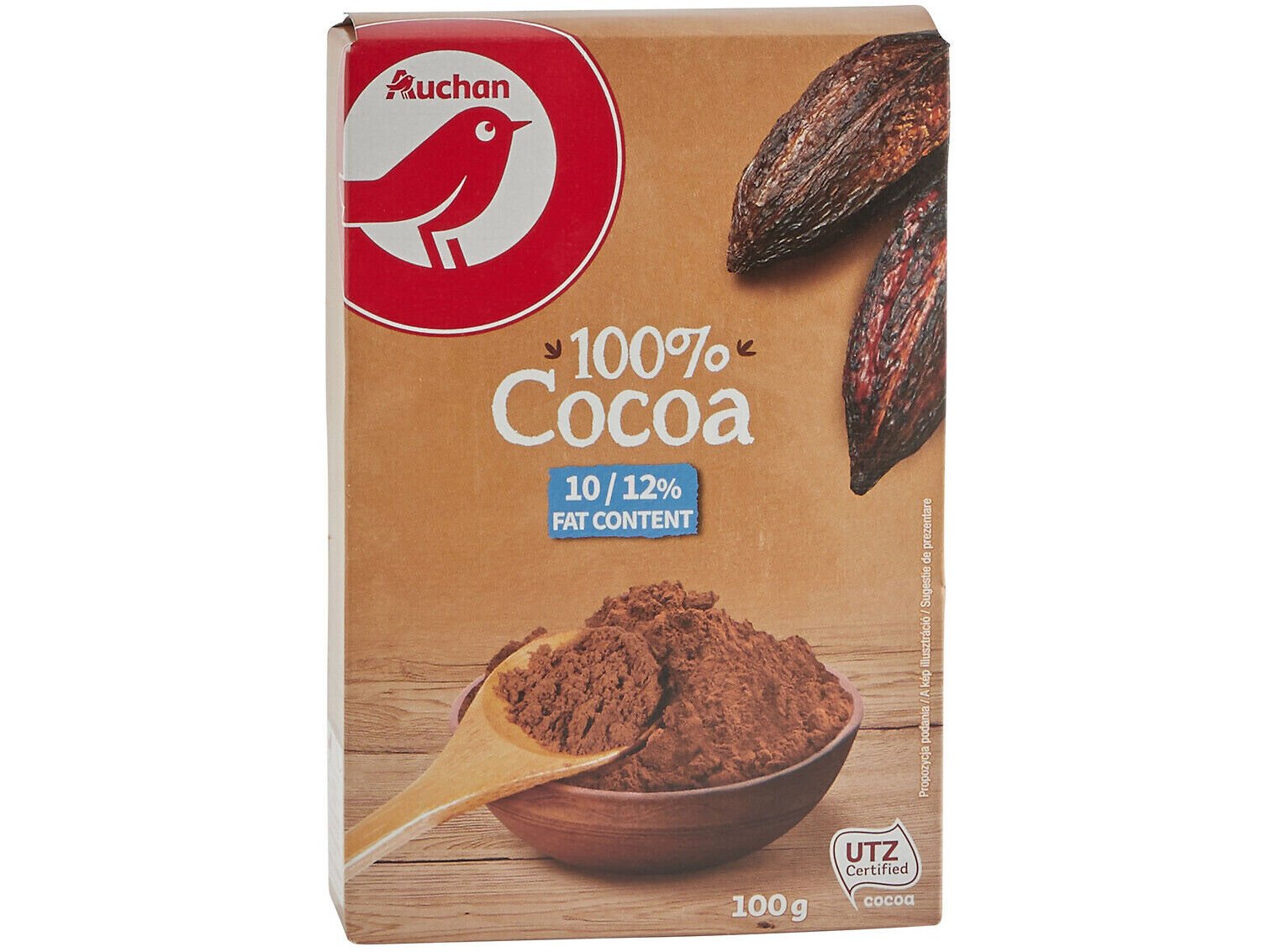 CACAU AUCHAN EM P&Oacute; MAGRO 100G image number 0