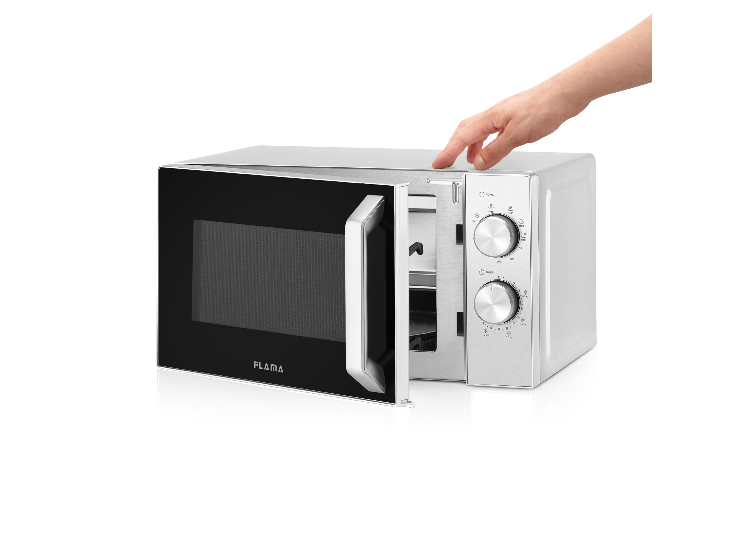 MICRO-ONDAS COM GRILL FLAMA 1815FL INOX 20L image number 6