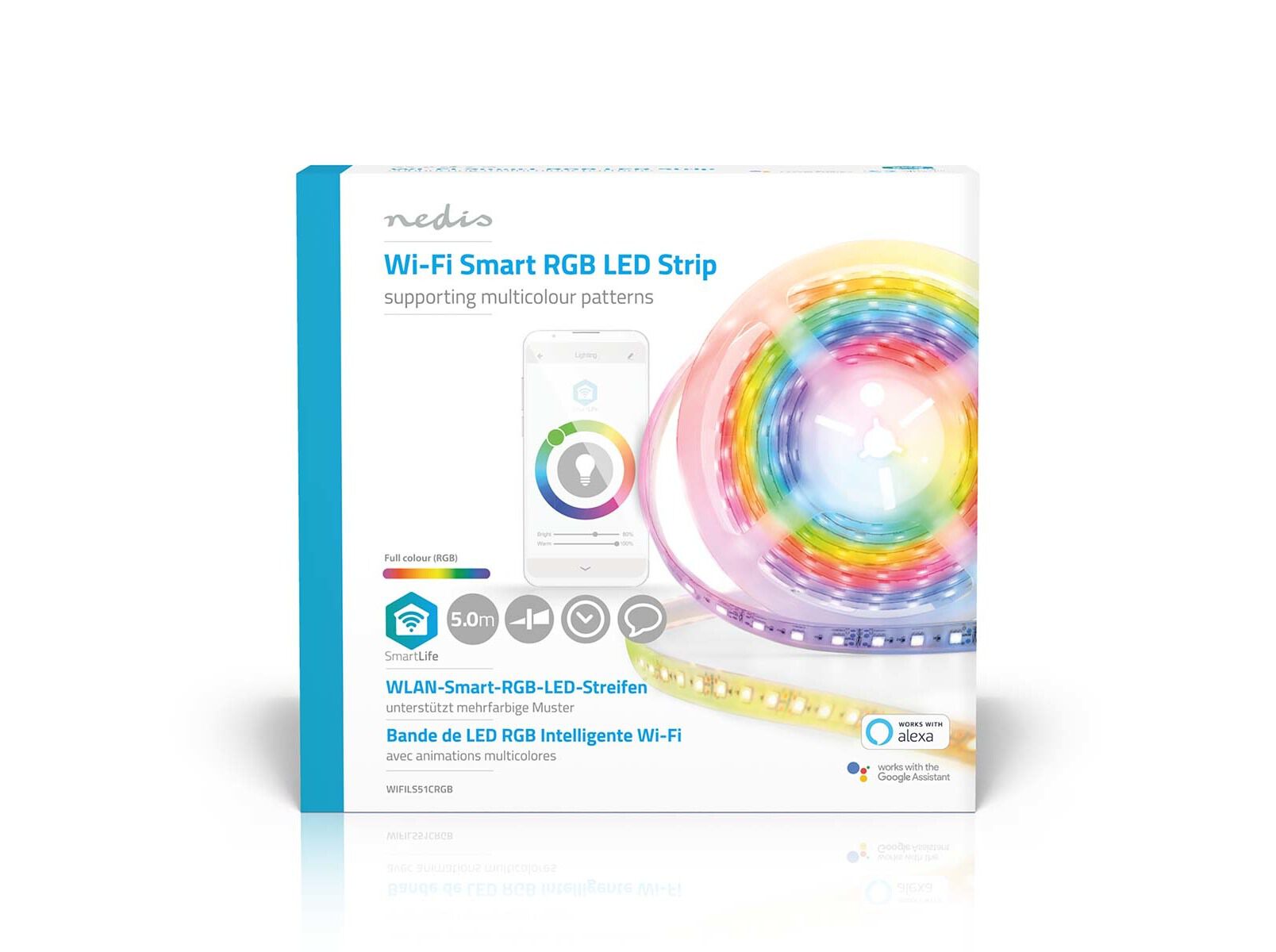 FITA LED NEDIS WIFILS51CRGB MULTICOR 5M image number 11